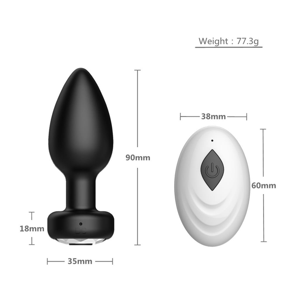 1-Black Vibration Anal Plug Anal Sex Toys 4