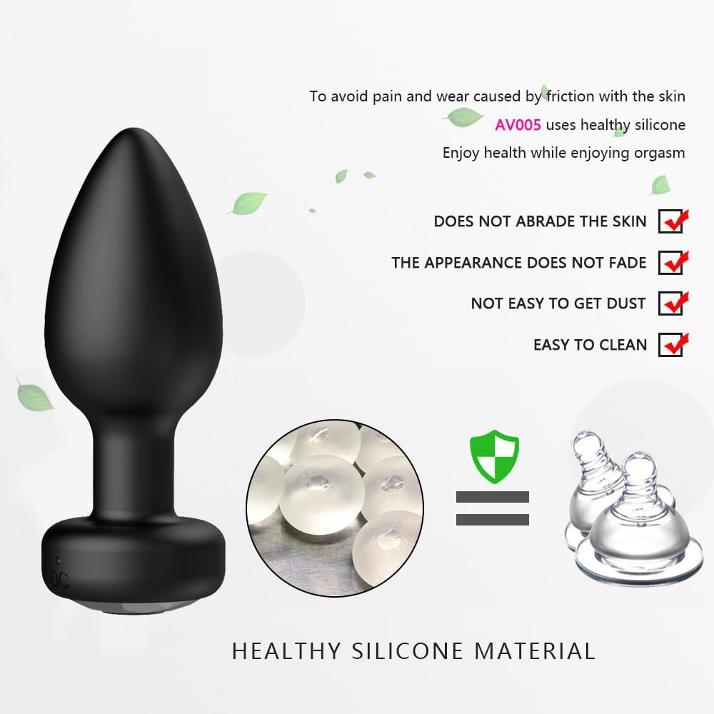 1-Black Vibration Anal Plug Anal Sex Toys 5