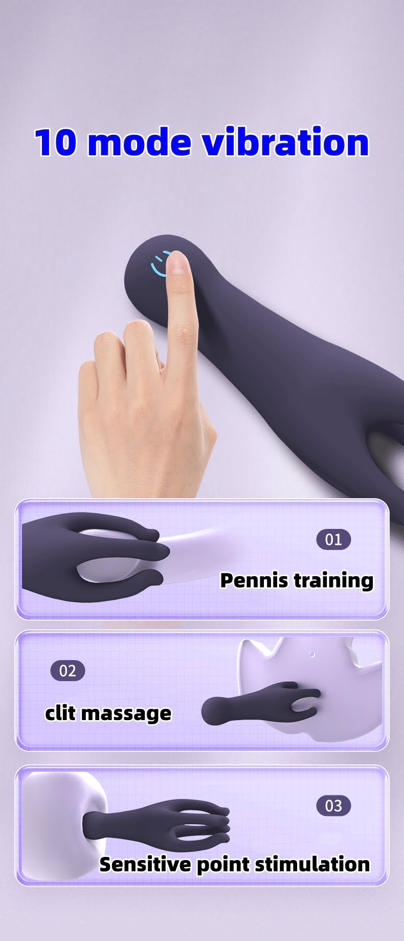 ALLURBE PENIS TRAINING MASSAGE Simulation Finger Massager 9