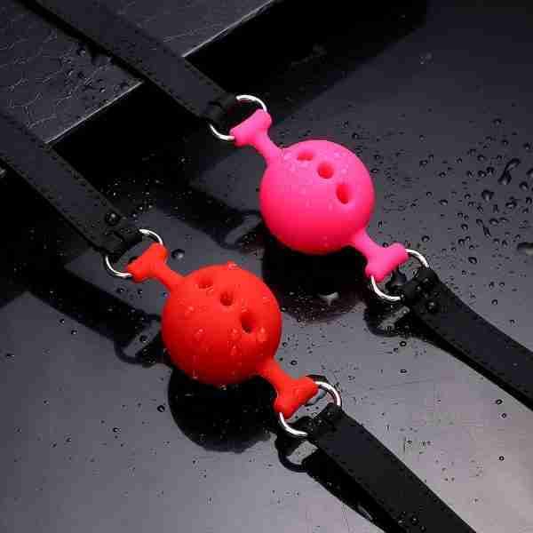 Breathable Ball Gag red & pink color