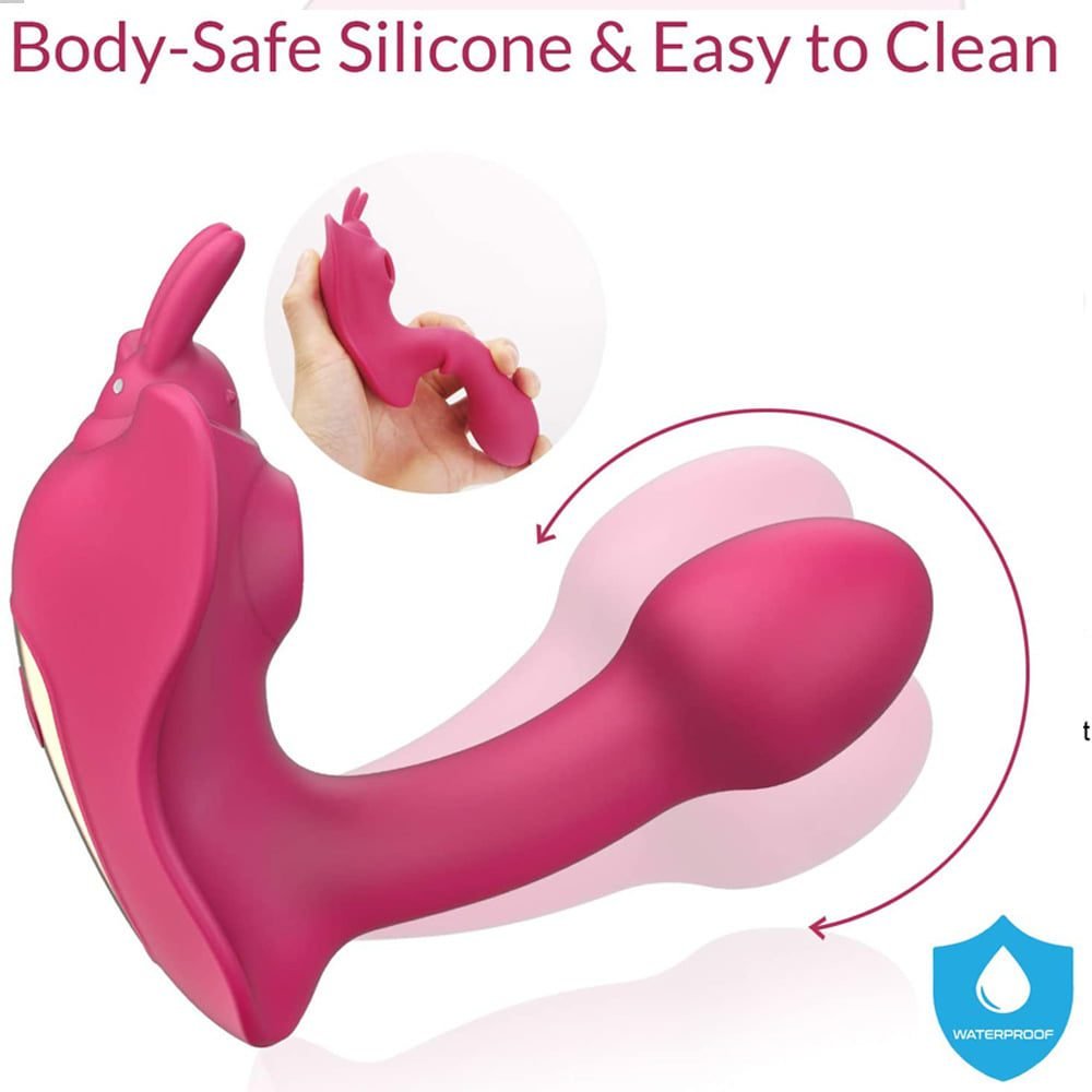 ALLURBE Public Vibrator Butterfly Scuktion For Clitoris Sucking 6