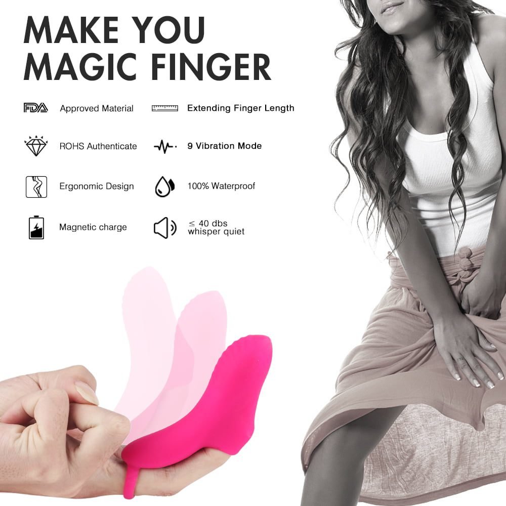 Vibrating Finger Sleeve Toy Finger For Clitoris Stimulator 3