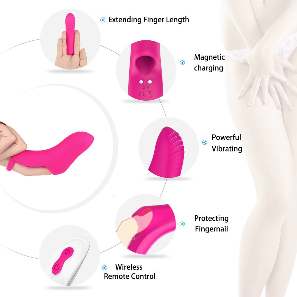 Vibrating Finger Sleeve Toy Finger For Clitoris Stimulator 4