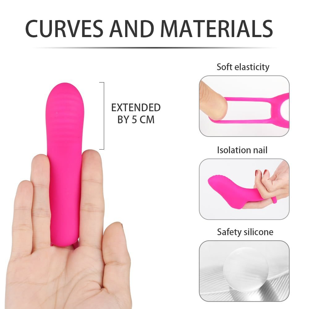 Vibrating Finger Sleeve Toy Finger For Clitoris Stimulator 7