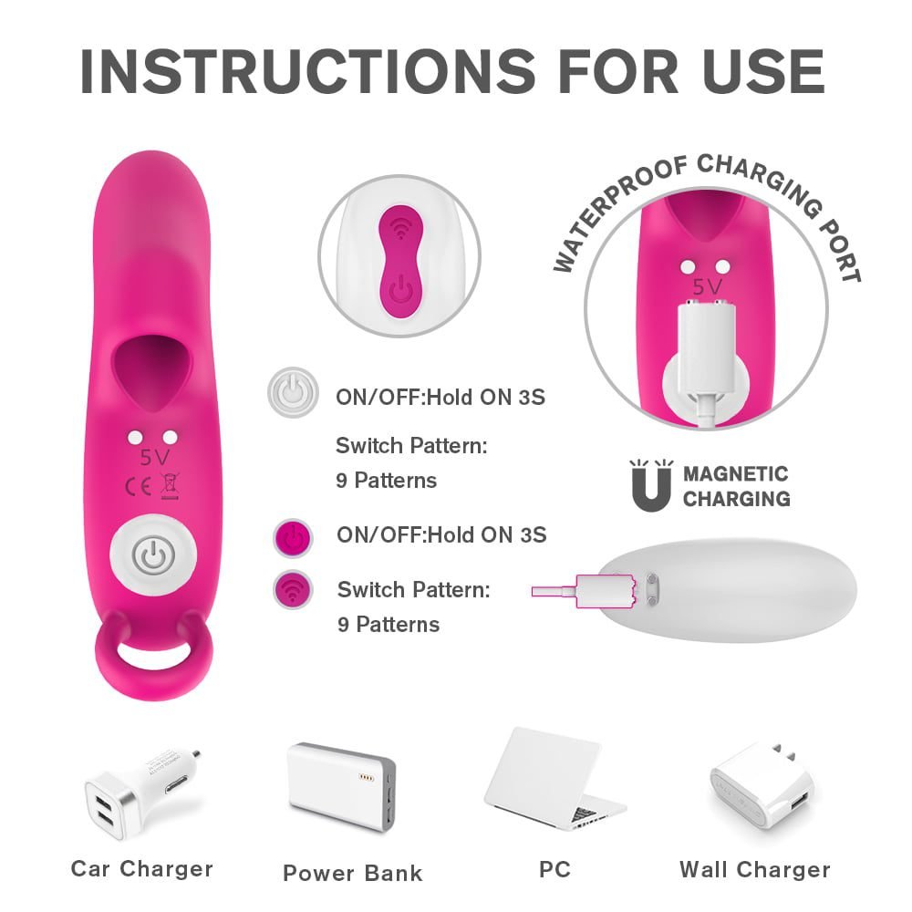 Vibrating Finger Sleeve Toy Finger For Clitoris Stimulator 8