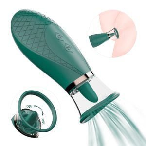 ALLURBE Honey Pistil-Vibrating Tongue Licking Sex Toy Green color 2