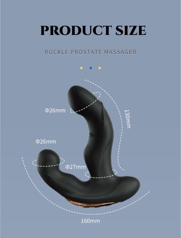 BUCKLE PROSTATE MASSAGER G SPOT VIBRATOR 12