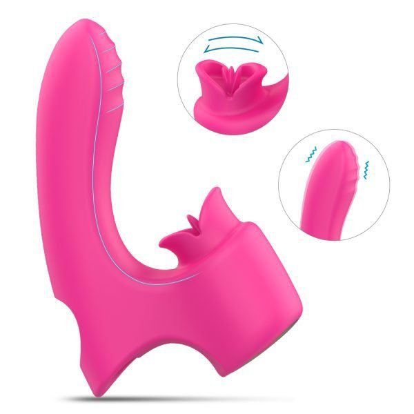 ALLURBE Devil's Kiss-Finger Sleeve Vibrator PINK