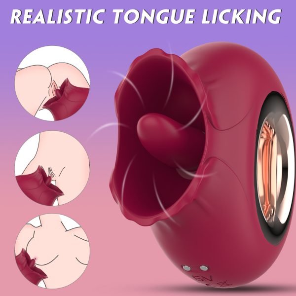 ALLURBE French Kiss-Tongue Licking Rose Vibrator 6