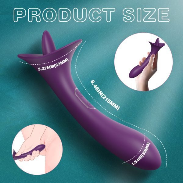 ALLURBE Tara-Tongue Clit Licking Massager size