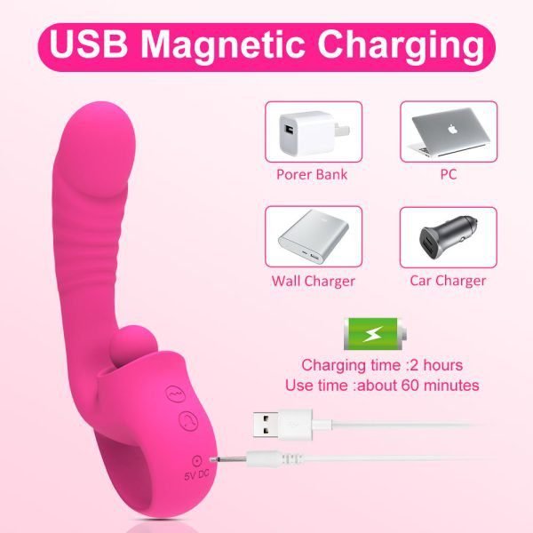 usb charging of Tongue Licking Lay On Vibrator