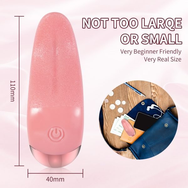 AUB-893 Tongue Pro Realstic Tongue Licking Vibrator Product Size