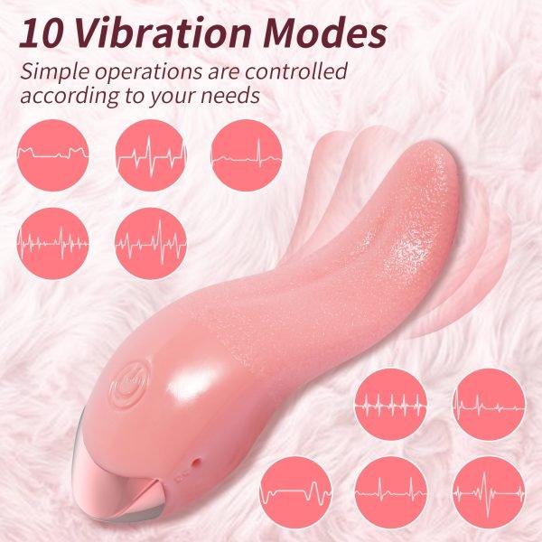 AUB-893 Tongue Pro Realstic Tongue Licking Vibrator Vibration method