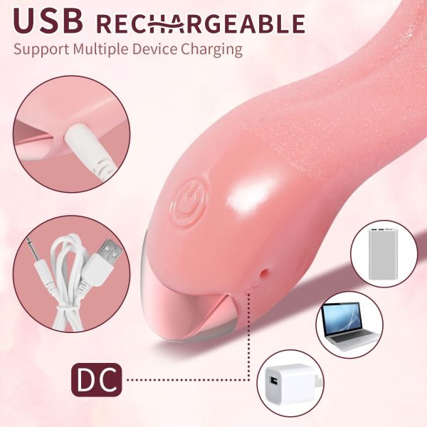 AUB-893 Tongue Pro Realstic Tongue Licking Vibrator USB Charging