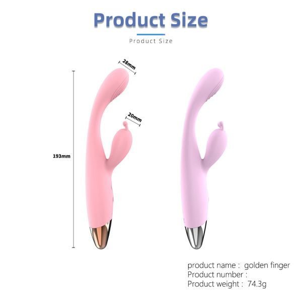 Finger Shaped Rabbit Vibrator size