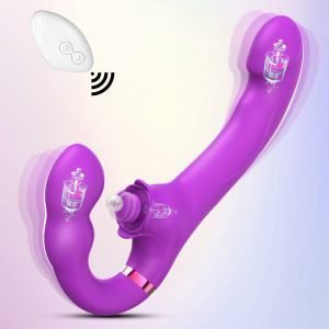 purple color Strap-on Dildo Vibrators For Couples