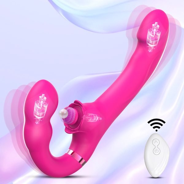 pink color Strap-on Dildo Vibrators For Couples