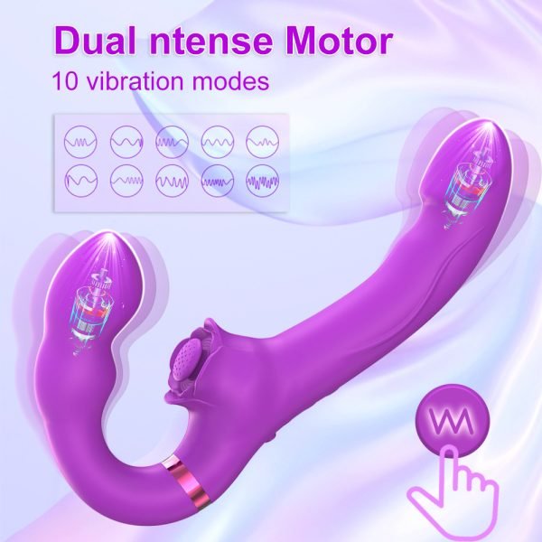 dual ntense motor of Strap-on Dildo Vibrators For Couples