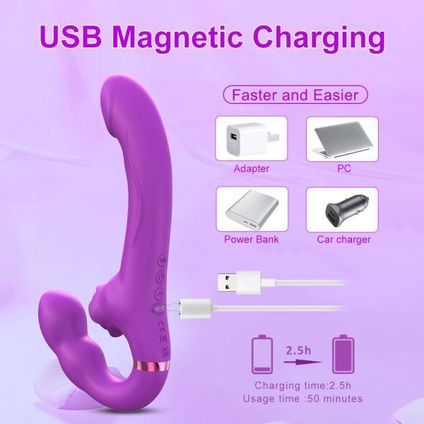 usb charging method of Strap-on Dildo Vibrators For Couples