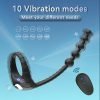 AUB-1327 Hip Vibrating Cock Ring With Anal Plug vibration modes