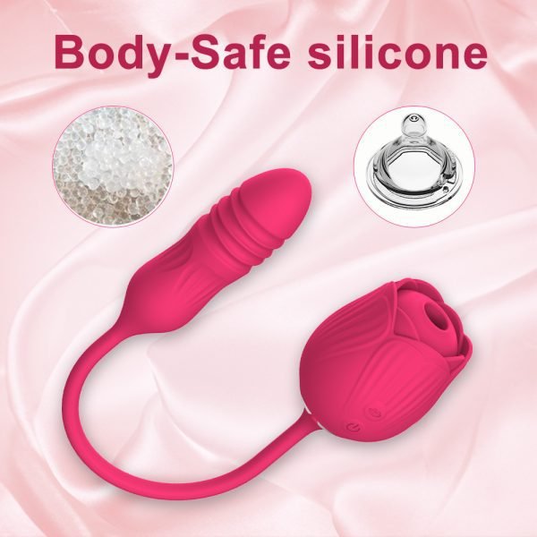 AUB-3009 Wild Rose-10 Function 2-in-1 Rose Vibrator-detail 2