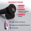 AUB-DS1307 Black Vibrating Realistic Dildos Details10