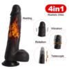 AUB-DS1307 Black Vibrating Realistic Dildos Details2
