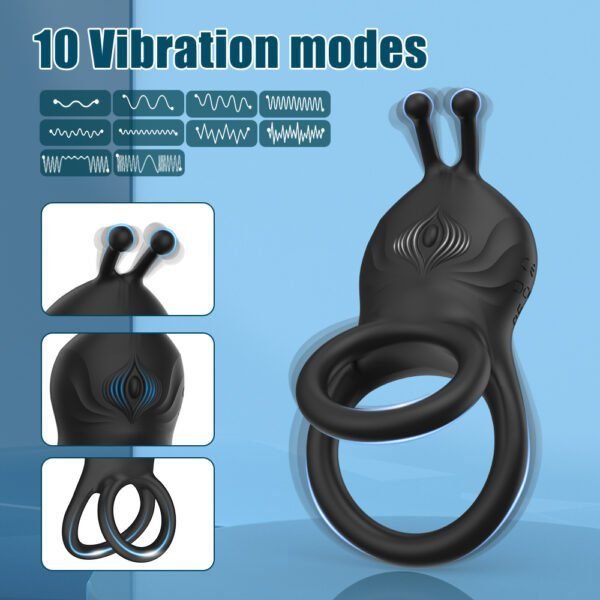 AUB-3055 10 Mode Wireless Remote Control Cock Ring 3