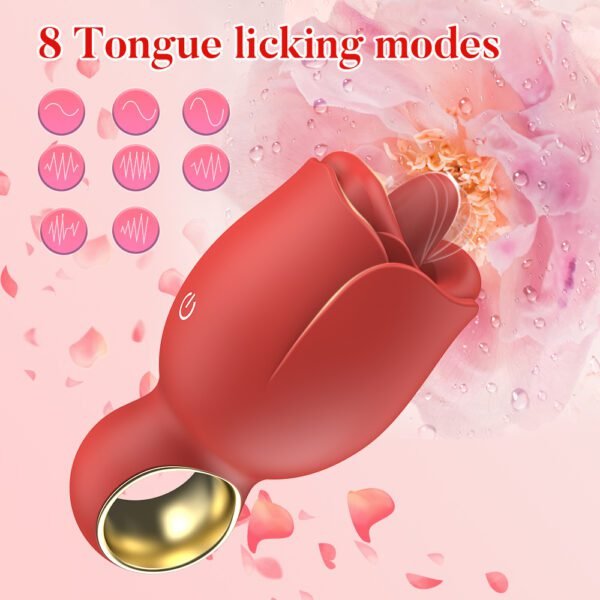 AUB-3057 8 Modes vibrating tongue rose Toy4