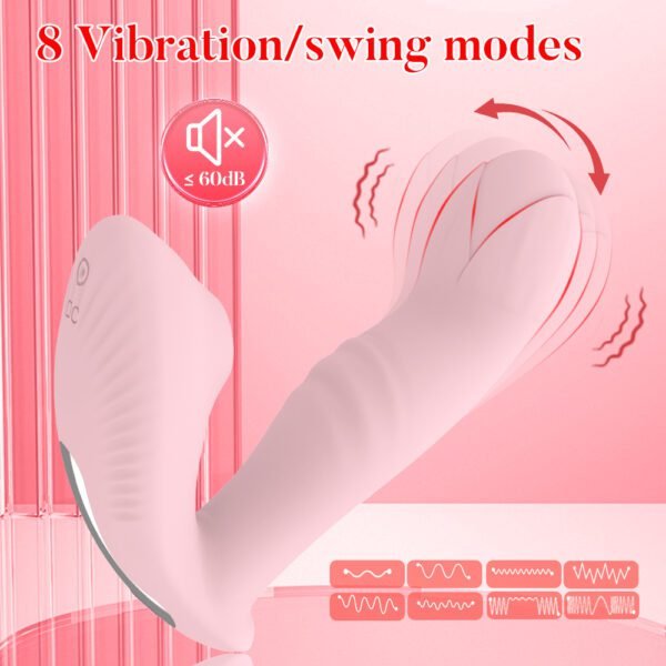 AUB-3060 8 Modes 2 in 1 Discreet Vibrators Pink Color2