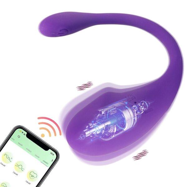 a purple device with a device in the background